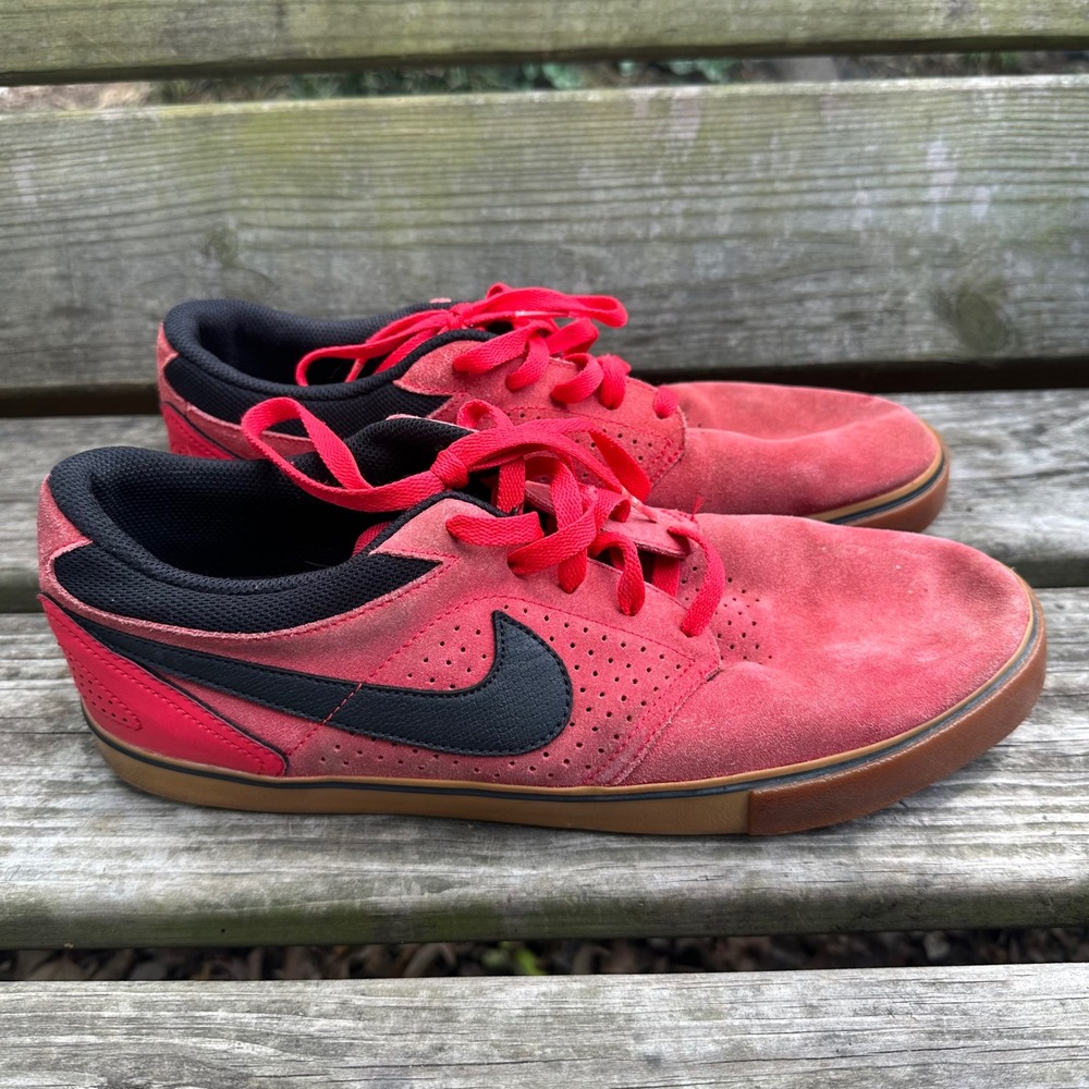 Nike SB Paul Rodriguez V Red Black‎ Gum Suede Skate Shoes Mens Sz 12 Streetwear